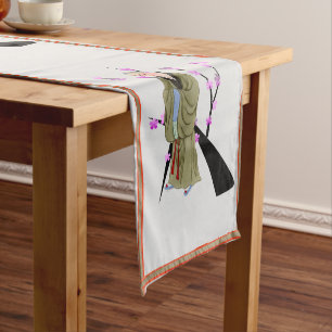 Camino De Mesa Corto Budista Monk Table Runner