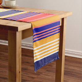 CAMINO DE MESA CORTO CADENAS AZULES ROJAS AMARILLAS