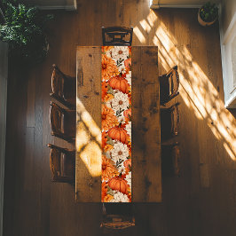 Camino De Mesa Corto Calabaza floral de otoño