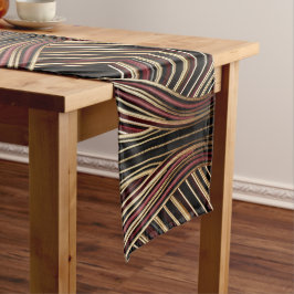 Camino De Mesa Corto Caminador de mesa de boda a rayas elegante