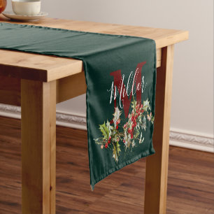 Camino De Mesa Corto Caminito de mesa corto personalizado con acebo y b
