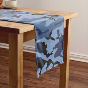 Camino De Mesa Corto Camuflaje azul de la marina, ejército, ejército