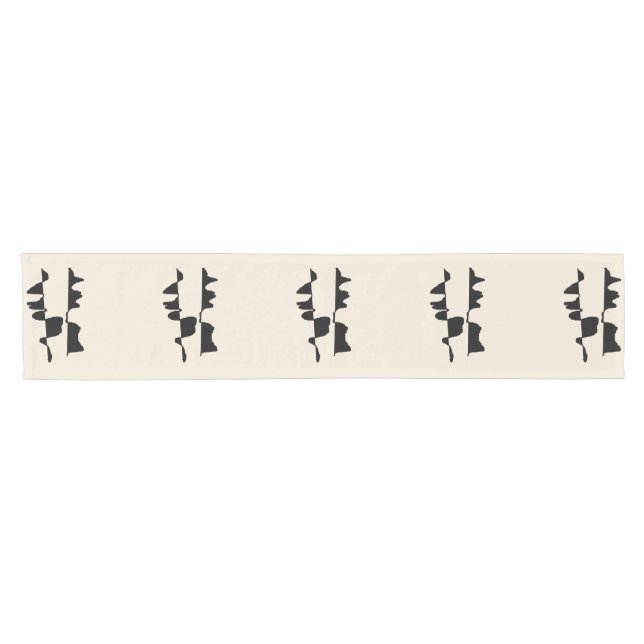 Camino De Mesa Corto Chic Abstrait Dual Face (Horizontal)