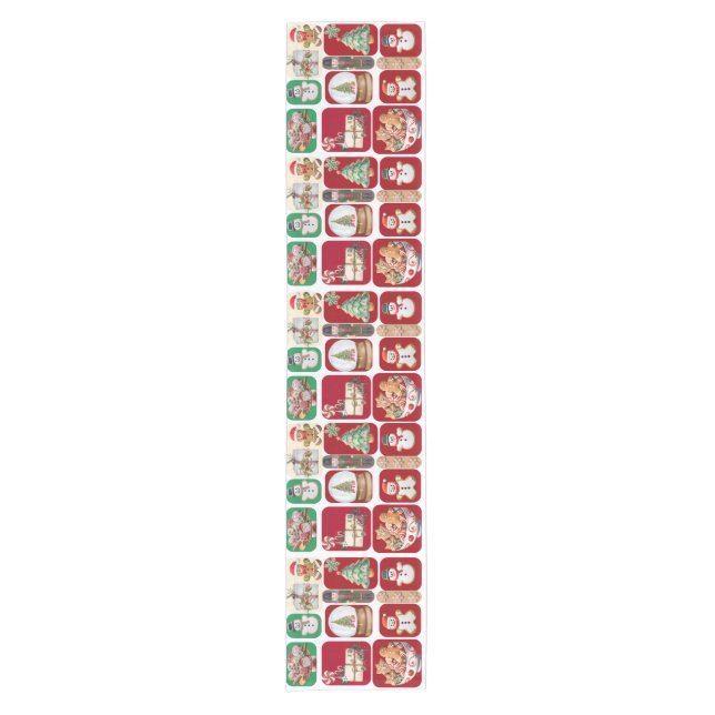 Camino De Mesa Corto Christmas Tablerunner  (Anverso)