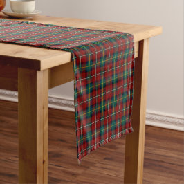 Camino De Mesa Corto Clan Boyd Red y Green Scottish Tartán