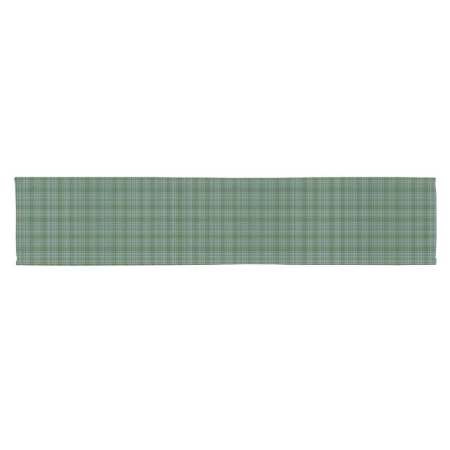 Camino De Mesa Corto Clan Currie Tartan Plaid Table Runner (Horizontal)