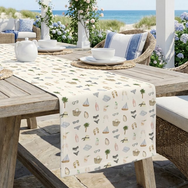 Camino De Mesa Corto Coastal Summer Getaway Pattern (Subido por el creador)