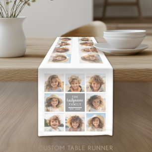 Camino De Mesa Corto Collage de fotos 8 Imágenes Área De Texto Gris Sob