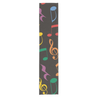 Camino De Mesa Corto Colorful Music Notes