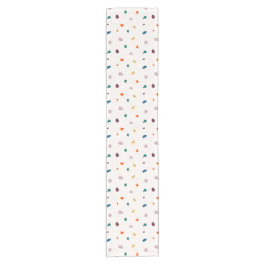 Camino De Mesa Corto Colorido Terrazzo Print Fun Table Runner