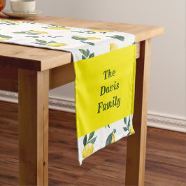Camino De Mesa Corto Comida familiar de Lemons fresca personalizada