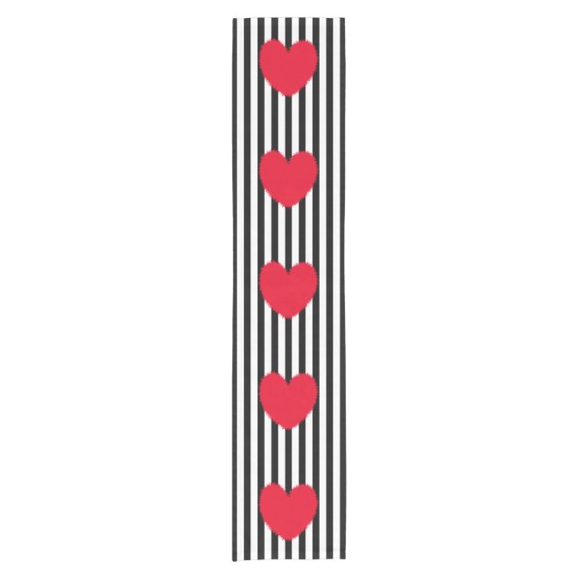 Camino De Mesa Corto Corazón rojo (Anverso)