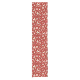 Camino De Mesa Corto Corazones de Reno Escandinavos
