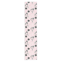 Camino De Mesa Corto Corazones rosadas de micrófono de cantante, Boda d