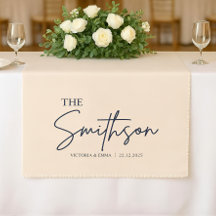 Corredor de mesa de boda personalizado, personaliz