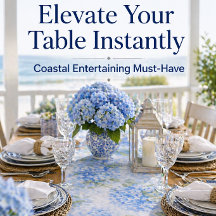 Corredor de mesa de Hortensias Azules | Florales E
