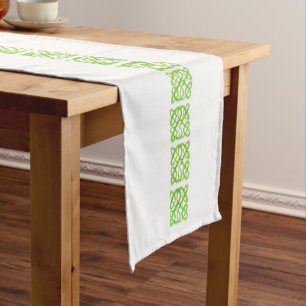 Camino De Mesa Corto CORREDOR DE MESA GREEN CELTIC KNOT 14x72