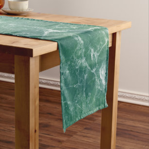 Camino De Mesa Corto Corredora de mesa corta de Mármol verde