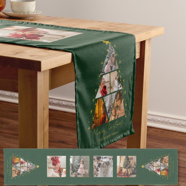 Camino De Mesa Corto Custom Photo Collage Table Runner (Subido por el creador)