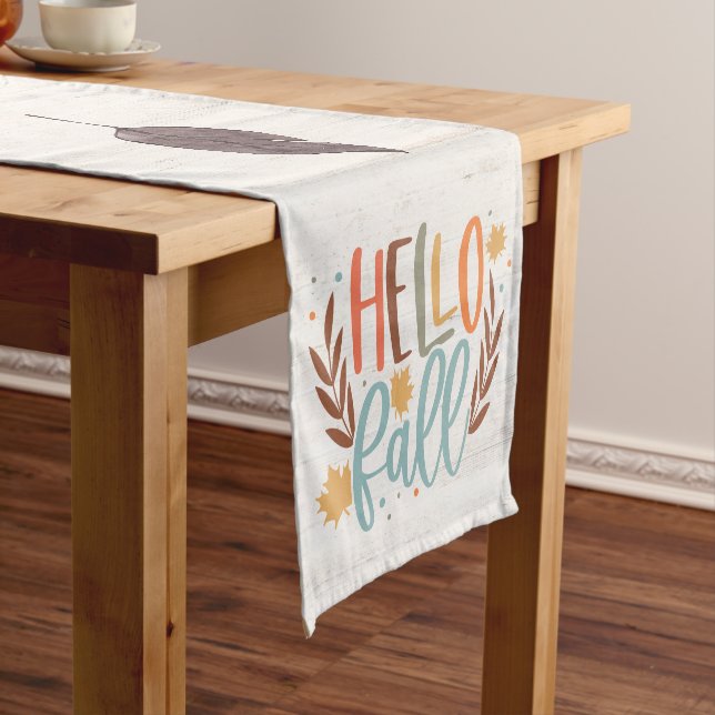 Camino De Mesa Corto Cute Rustic Hello Fall (In Situ)