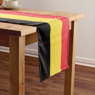 Camino De Mesa Corto Decoración de la casa de fans de la bandera belga 