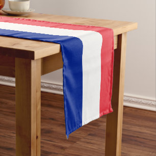 Camino De Mesa Corto Decoración de la casa de fans de la bandera france