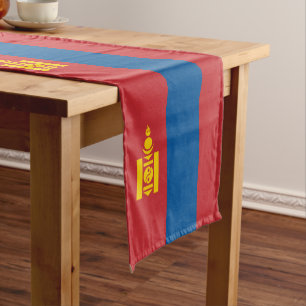 Camino De Mesa Corto Decoración de la casa de fans de la bandera y el d
