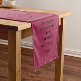 Camino De Mesa Corto Decoración para hogar con cita de Aristóteles para