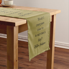 Camino De Mesa Corto Decoración para hogar con cita de Shakespeare de v