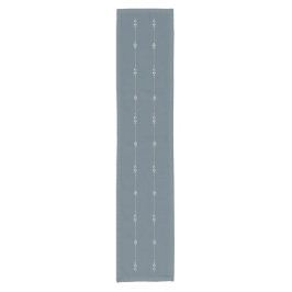 Camino De Mesa Corto Delicate Farmhouse Floral Table Runner Blue Neutra