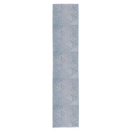Camino De Mesa Corto Denim Fashion Snowflakes