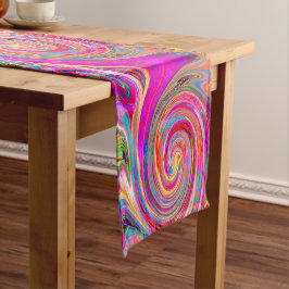 Camino De Mesa Corto Diseño abstracto de barrido arco iris colorido