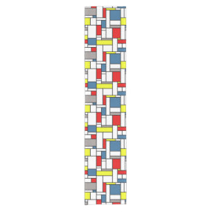 Camino De Mesa Corto Diseño del estilo de Mondrian
