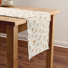 Camino De Mesa Corto Ditsy Floral Cottagecore Boho Wildflower Beige