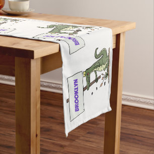 Camino De Mesa Corto Divertido cocodrilo alineador con personalizado de