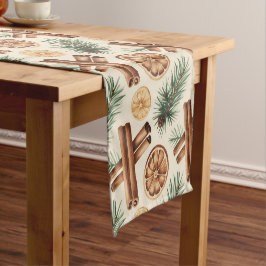 Camino De Mesa Corto Dry Oranges Cinnamon Sticks Fir Branches