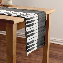 Camino De Mesa Corto Ejecutor de tabla de diseño de teclado de piano