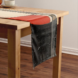 Camino De Mesa Corto Elegancia celestial: exploración abstracta en Beig