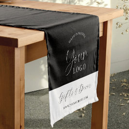 Camino De Mesa Corto Elegant Company Logo Branded Trade Show Black