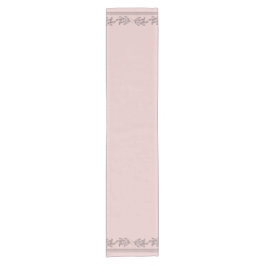 Camino De Mesa Corto Elegante floral rosa Rubor