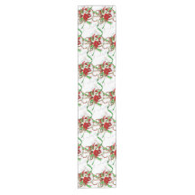 Elegantes poinsettias rojas bastones de caramelo y