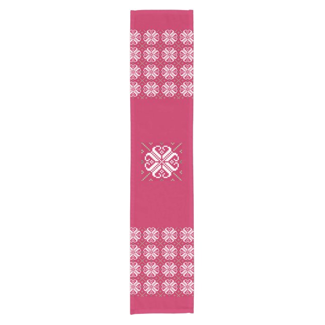 Camino De Mesa Corto Escandinavia Crimson Red Holiday Table Runner (Anverso)