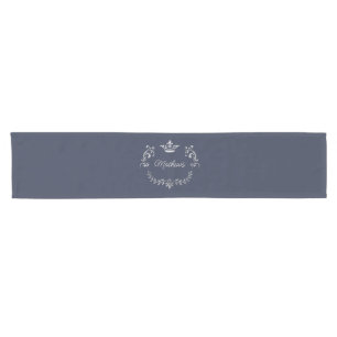 Camino De Mesa Corto Escudo federal de la corona azul personalizado