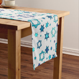 Camino De Mesa Corto Estrella de David Table Runner - Gris