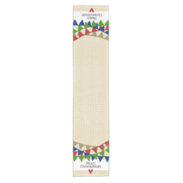 Camino De Mesa Corto Feliz Navidad de Chrismukkah Hanukkah Hanukkmas