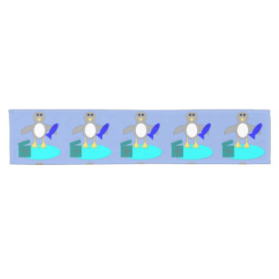 Camino De Mesa Corto Feliz Navidad Pescador Pingüino