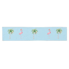 Camino De Mesa Corto Fiesta Flamingo del Árbol de Palma Tropical
