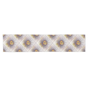 Camino De Mesa Corto Flor Colorida Luminosa, Fractal Moderno Abstracto