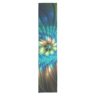 Camino De Mesa Corto Flor de fantasía luminosa, fragancia abstracta col