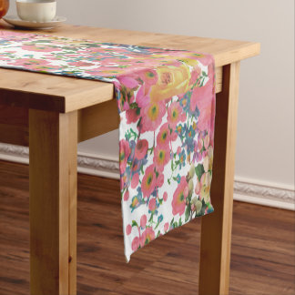 Camino De Mesa Corto flores vintage elegantes Table Runner
